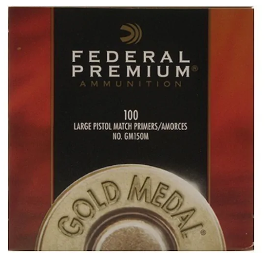 Federal Premium Gold Medal Large Pistol Match Primers #150M